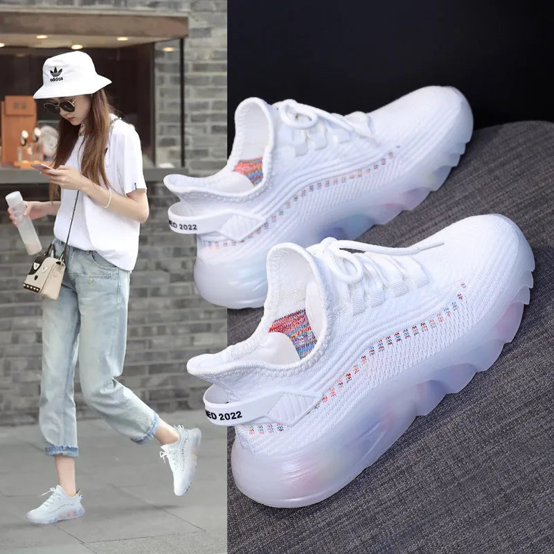 Women's Fashion Platform Sport Shoes Female Autumn Breathable Outdoor Zpaxo