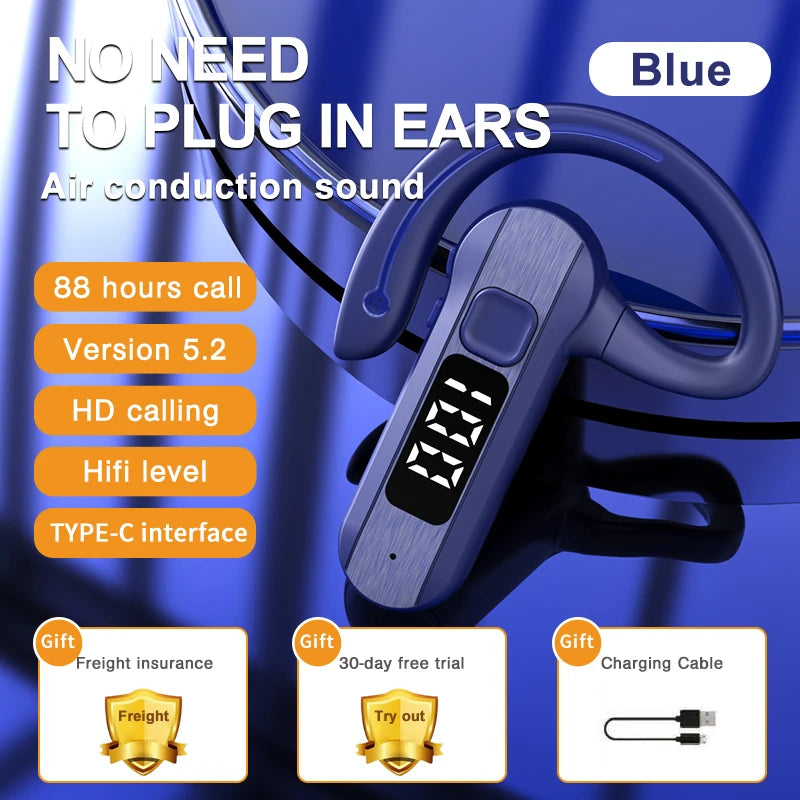 M26 Bone Conduction Wireless Headset Bluetooth 5 2 Power Digital
