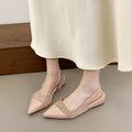 Low Heel Baotou Sandals Women's French Nude Color Pointed Small Fragrant Style Ladies Thick Heels Back Air Style Single Shoes Zpaxo Pink 39