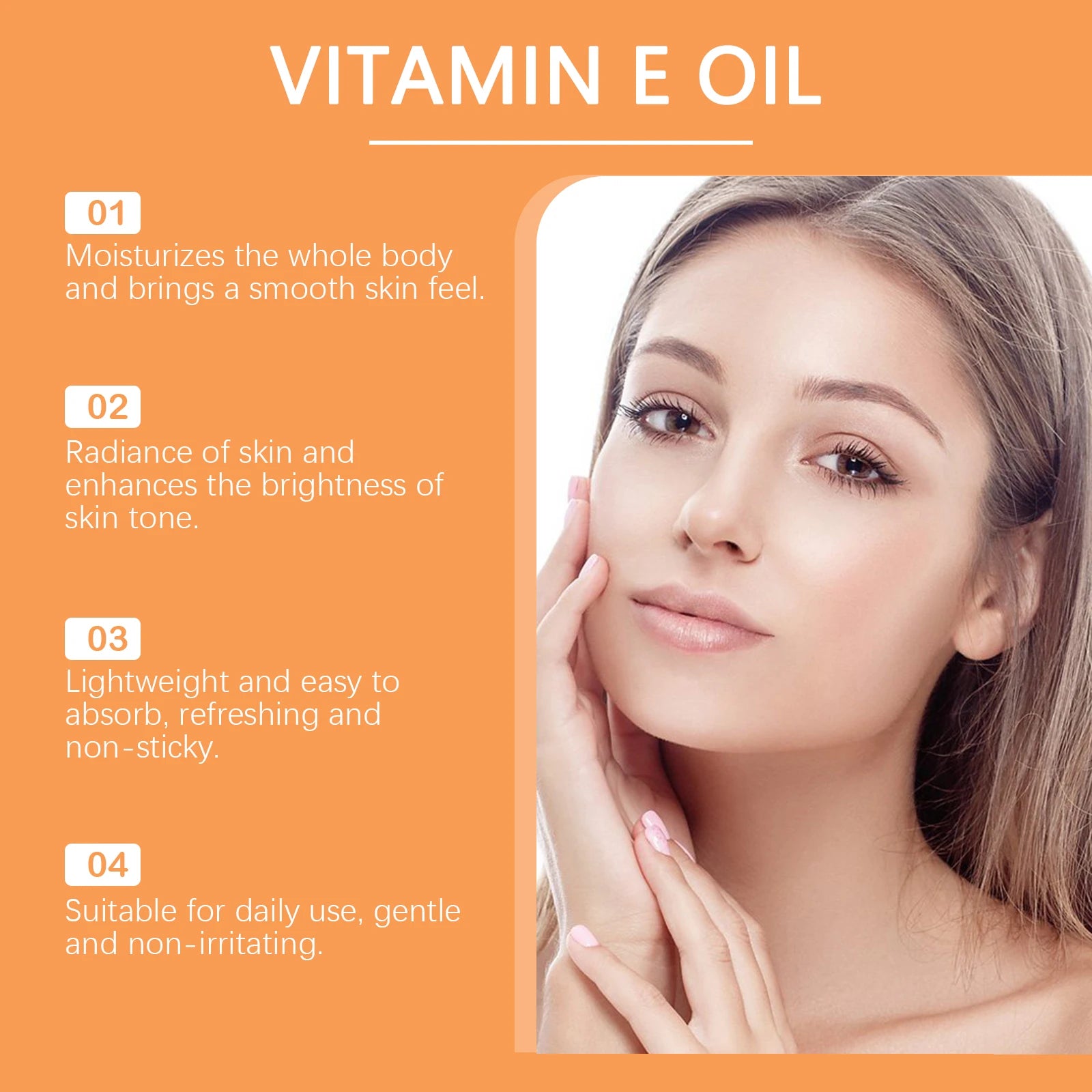 Vitamin E & Hyaluronic Acid Moisturizing Face & Body Oil Moisturizing Face Oil Zpaxo