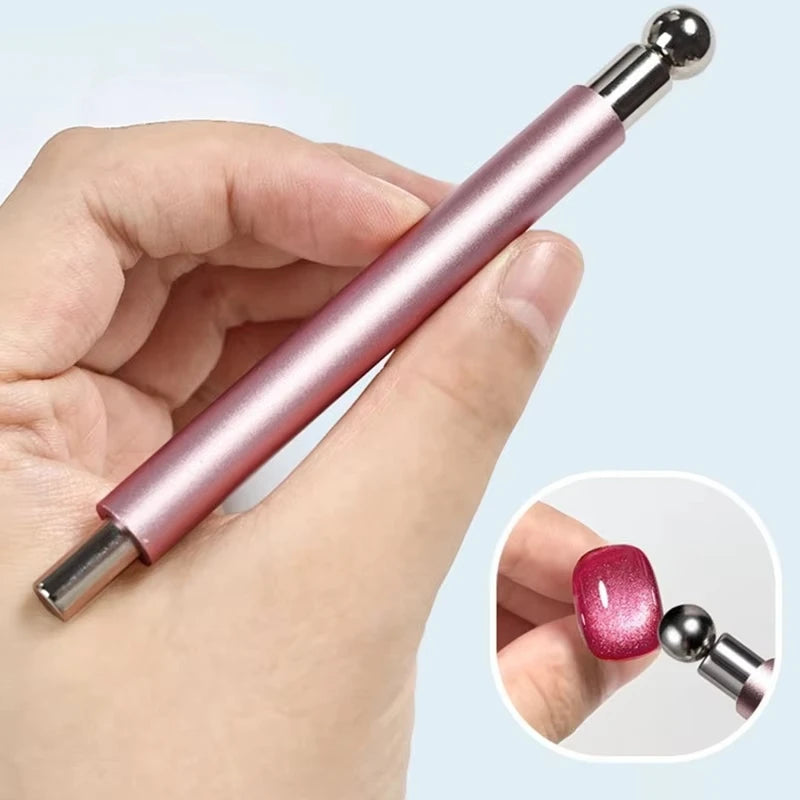 Cat Eye Magnetic Ball Nail Stick Tool Double-head Strong Magnet Pen