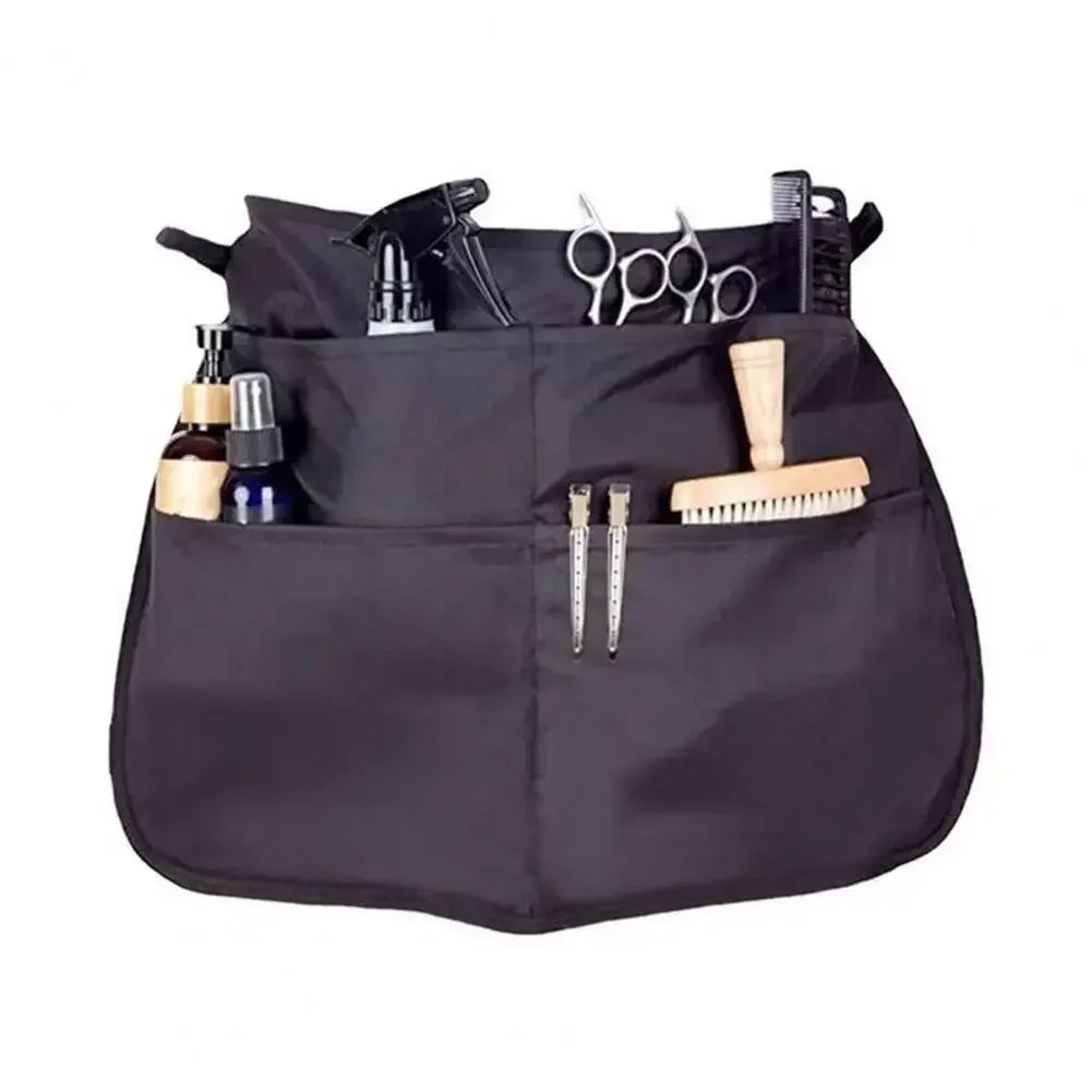 Hair Stylist Half Apron – 5 Pockets Waterproof Barber Apron Stylist Work Apron Zpaxo black