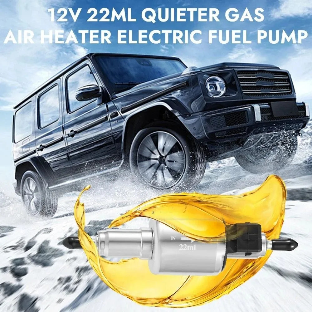 12V 24V Diesel Heater Oil Pump Low Noise 22ML Capacity Electronic Oil Pump Pulse Metering Inline Design Diesel Pump Air Heater Zpaxo