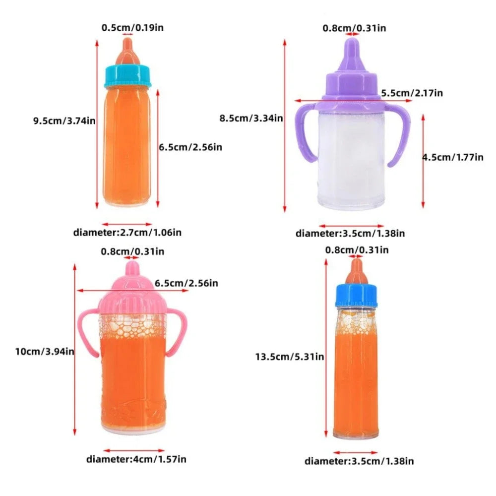 Milk Juice Bottles Toy Pacifier Baby Dolls Large Doll Feeding Bottle