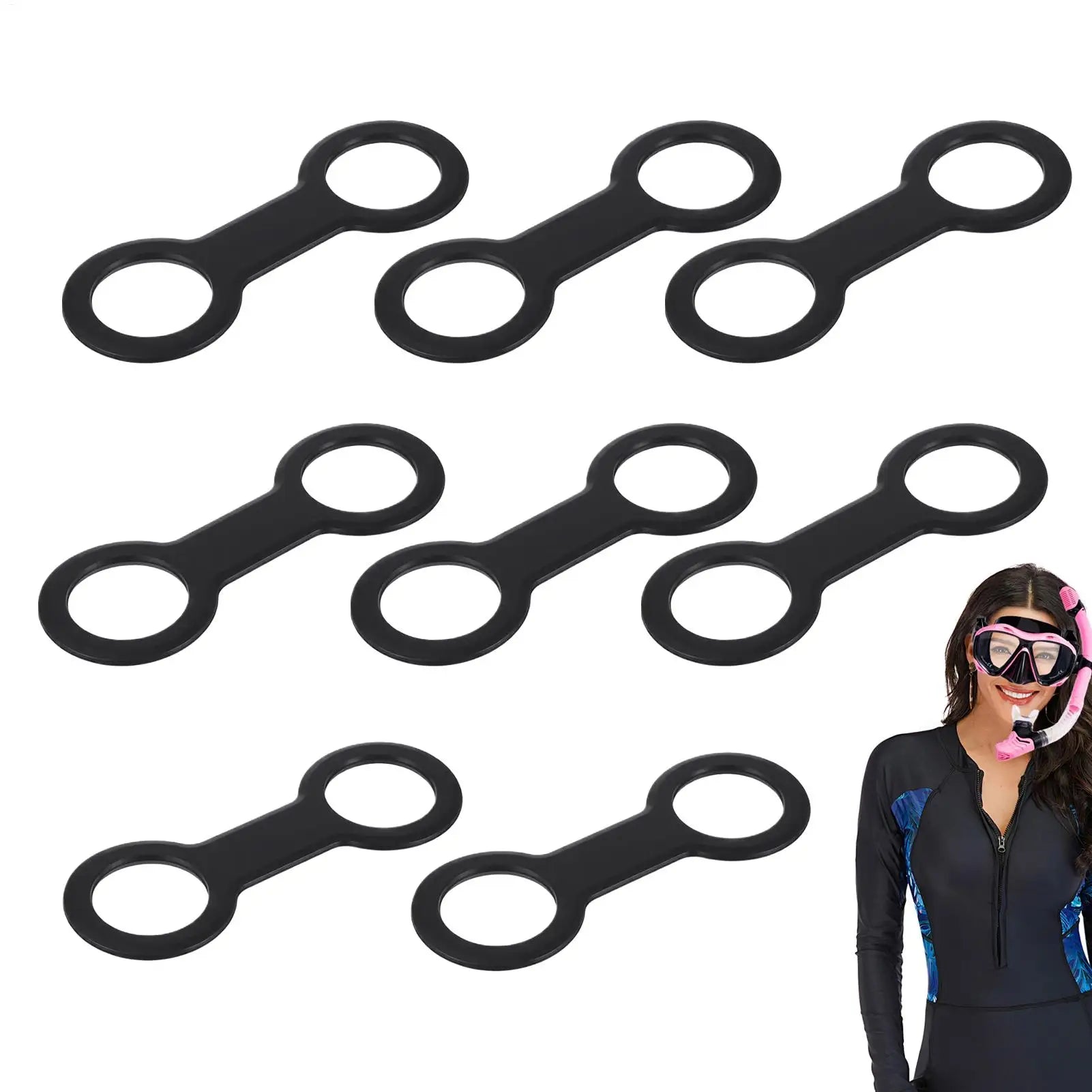 Snorkel Keeper Quick Release Double-ring Flexible Silicone Retainer