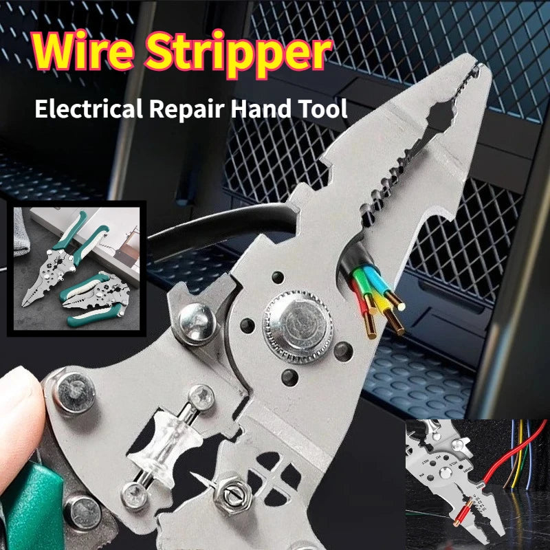 All in One Wire Cutter Foldable Wire Stripper Pulley Design Multi-function Electrician Wire Splitter Heavy Duty Electrical Plier Zpaxo