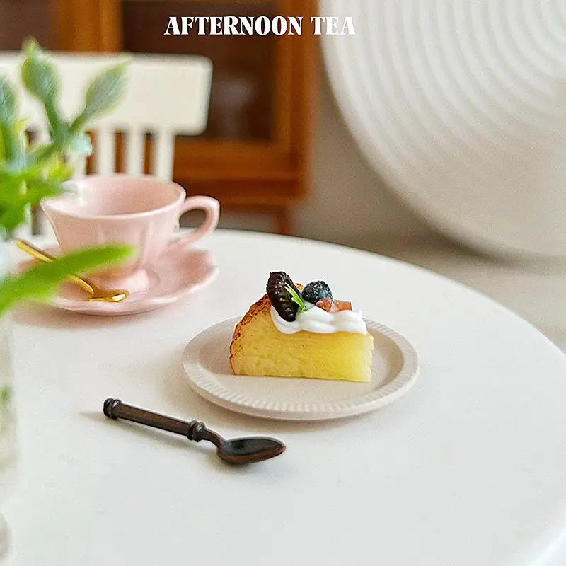 Miniature DIY Food Craft 1 12 Scale Basque Cake Bread Dollhouse Zpaxo