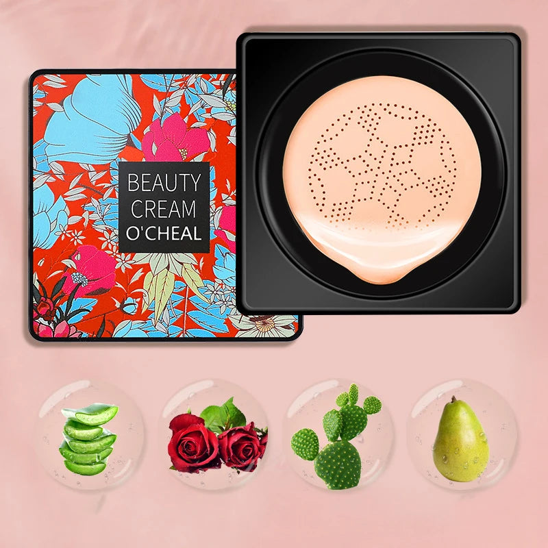 Mushroom Air Cushion Plant Nourishing BB Cream Concealer Moisturizing Foundation Fluid Isolating Plain CC Cream Zpaxo