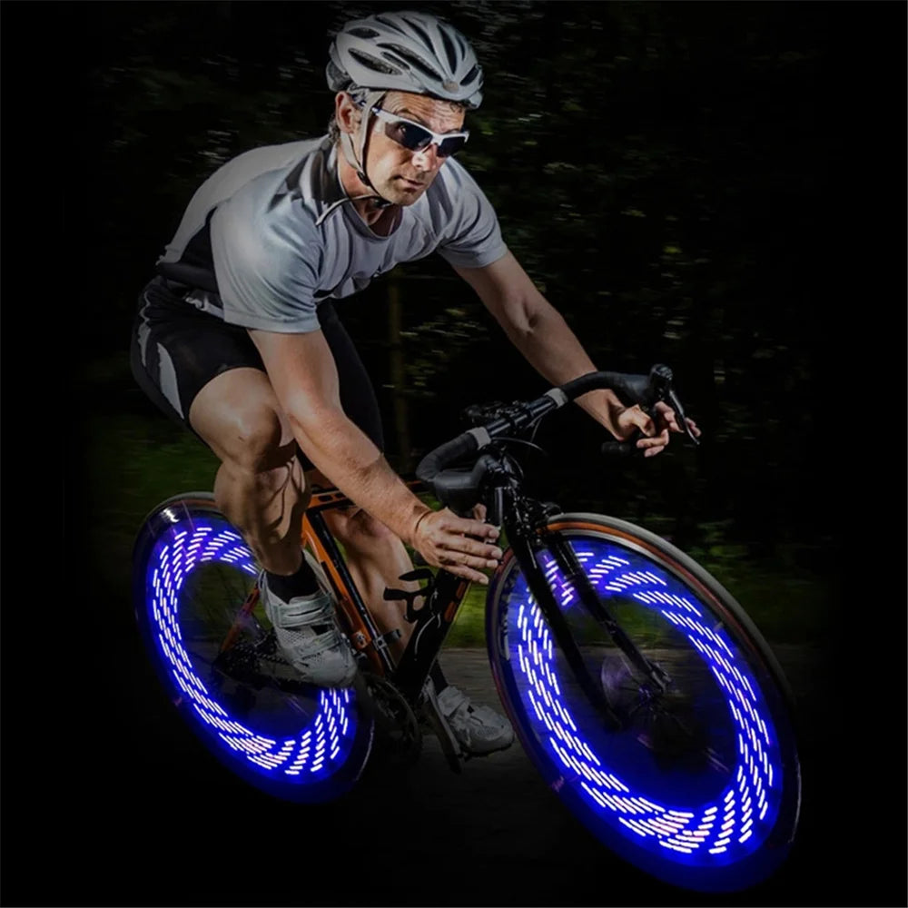 Bicycle Wheel Light Bike Spoke Light Waterproof 30 Different Patterns Change Safety Tire Light Without Battery Bike Accessories Zpaxo