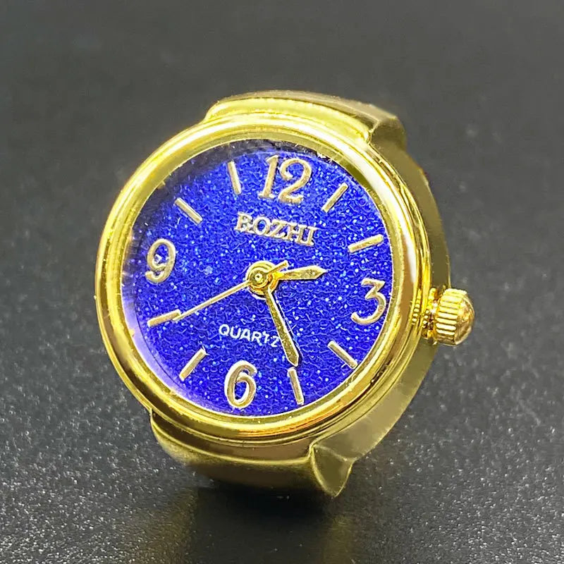 RetroGem New Fashion Personality Ring Watches Adjustable Women's Party Banquet Jewelry Finger Accessories Rings Gifts for Women Zpaxo deep blue