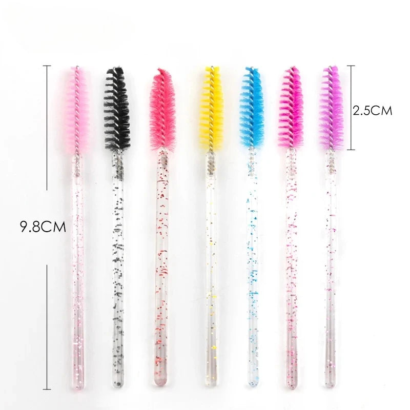 5/50 Pcs Eye Lash Brushes Eyebrow Brush False Eyelashes Extension Tools Mascara Wands Applicator Spoolers Lashes Cosmetic Tool Zpaxo