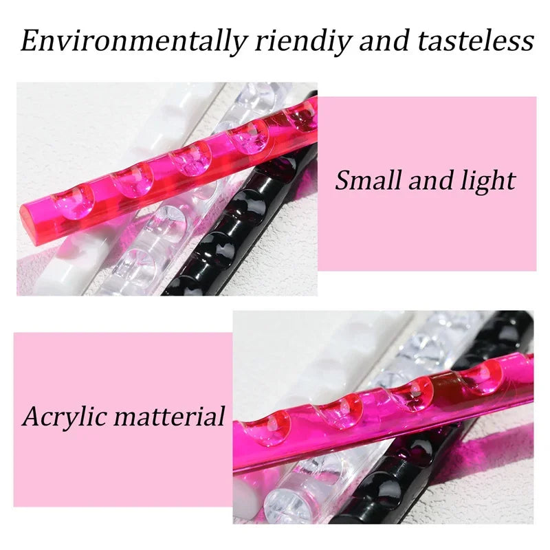 Nail Art Brush Holder Stand 5 Grids Nail Painting Pen Holder Manicure Penholder Stand Shelf Acrylic Display Manicure Tools Zpaxo