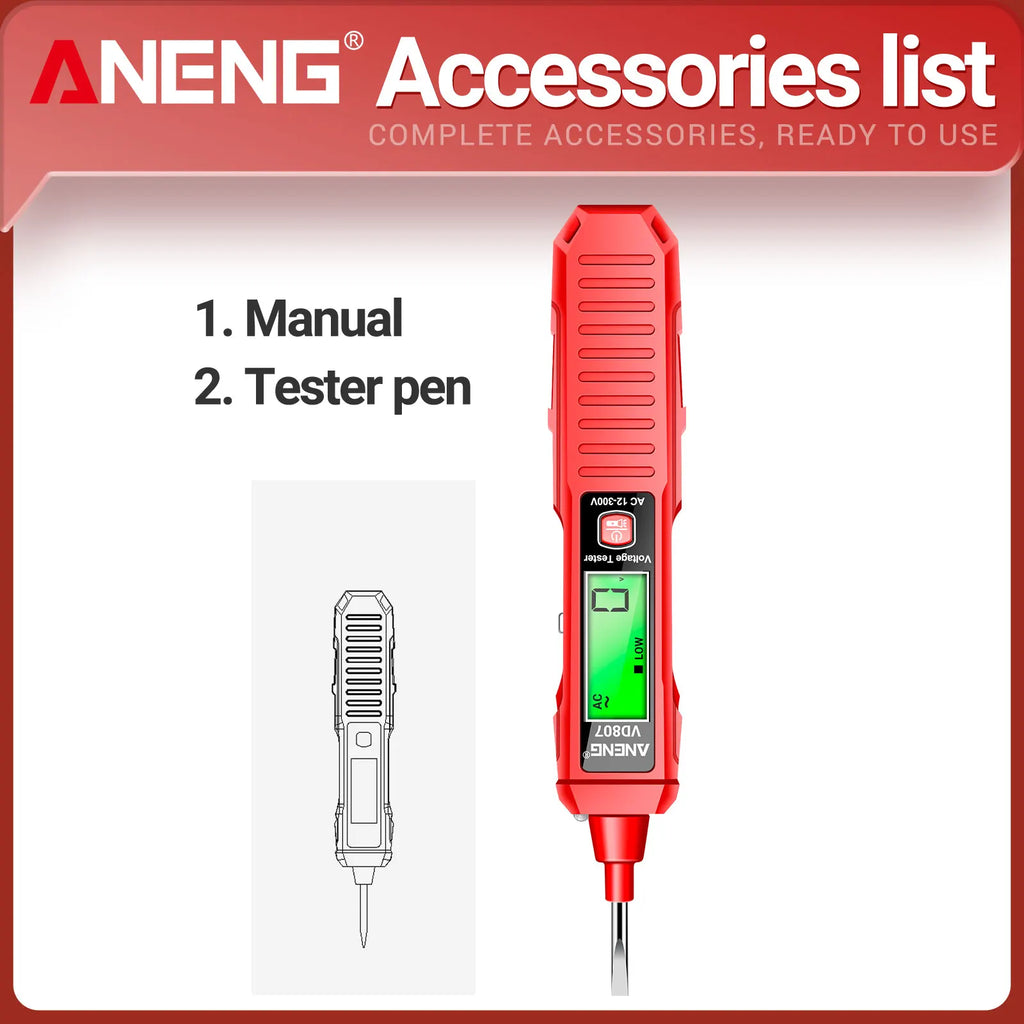 Noncontact AC Voltage Test Pen LCD NCV Induction Live Wire Check