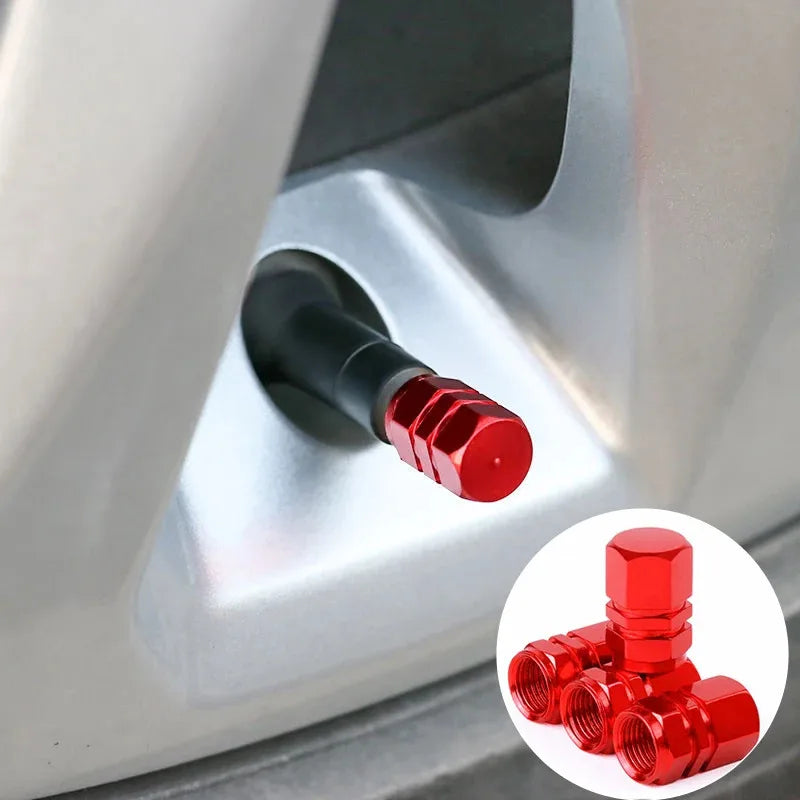 Aluminum Tire Valve Stem Caps 4/8 Pack – Car, Bike & Truck