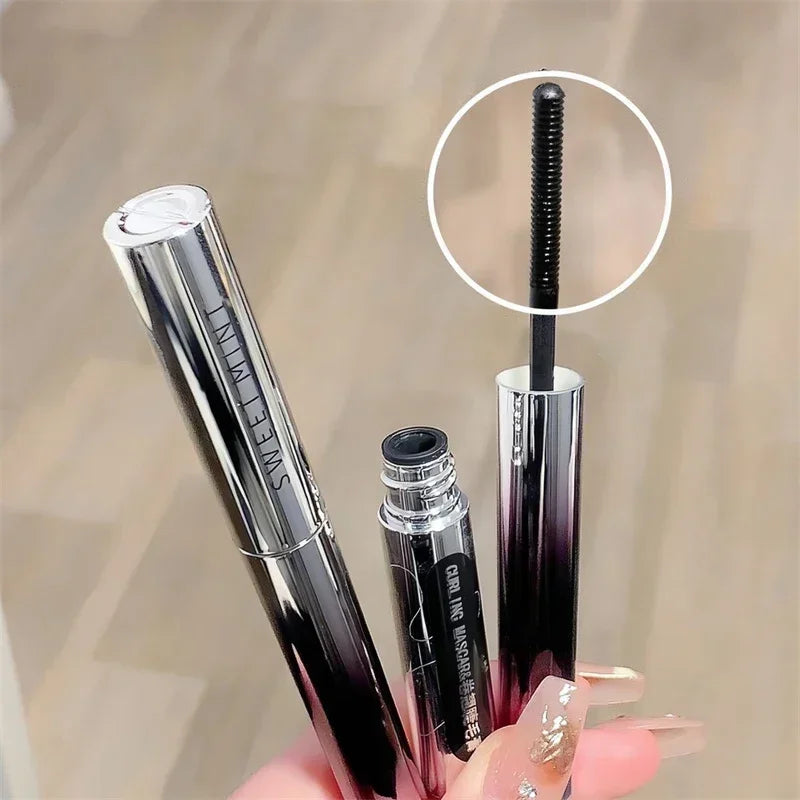 Silk Fiber Ultra-fine Mascara Lengthens Eyelashes Curling Mascara Long Lasting Waterproof Fast Dry Brown Black Eye Cosmetics Zpaxo