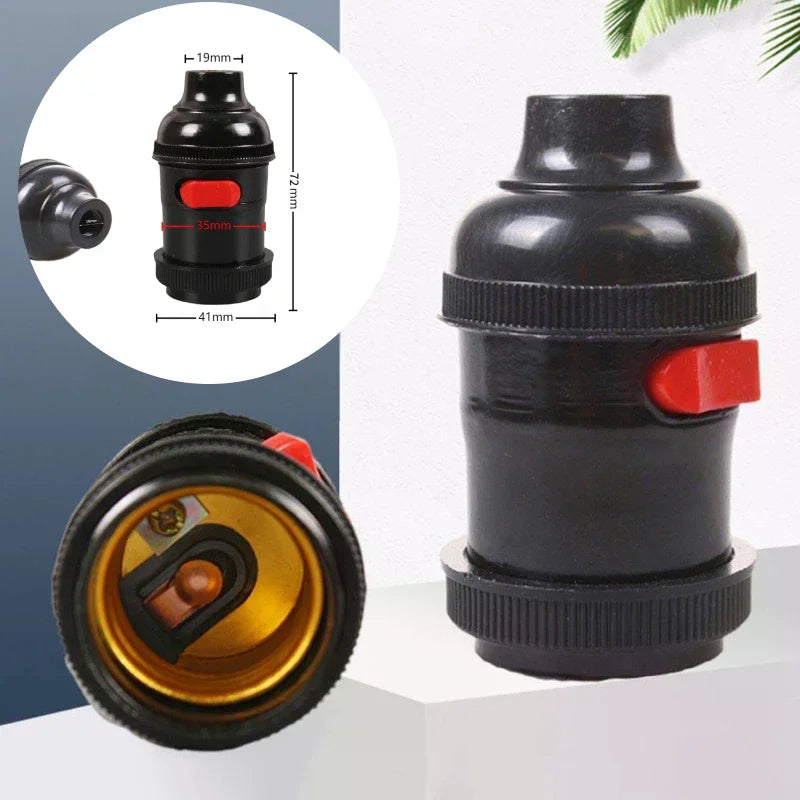 Bedroom Office E27 Bakelite Plastic Lamp Holder Socket Base LED Zpaxo