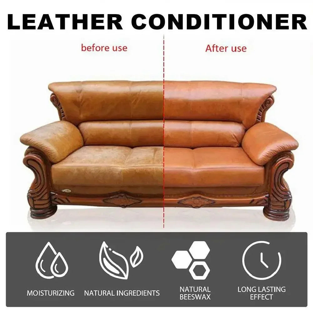 Advanced Leather Cleaning Cream Restoration Oil Cream Leather Sofa Car Interior Polishing Penetrates Deeply Long-Lasting Beauty Zpaxo