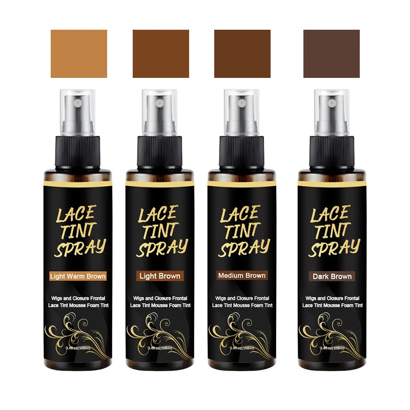 100ml Lace Melting Spray And Lace tint spray For Lace Wigs,Glueless,Natural Finishing Hold Dyed wig care spray for Women & Men Zpaxo