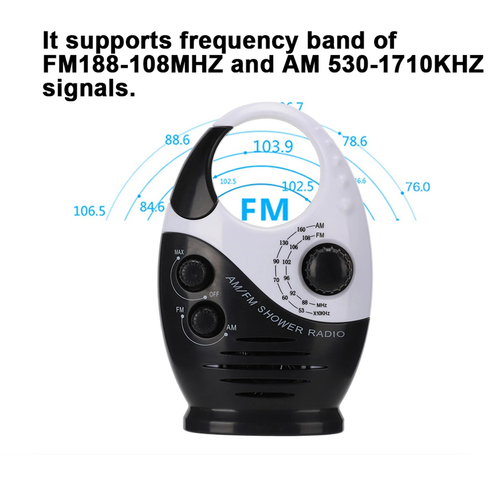 Multifunctional Portable Am FM Dual Band Waterproof Radio Receiver