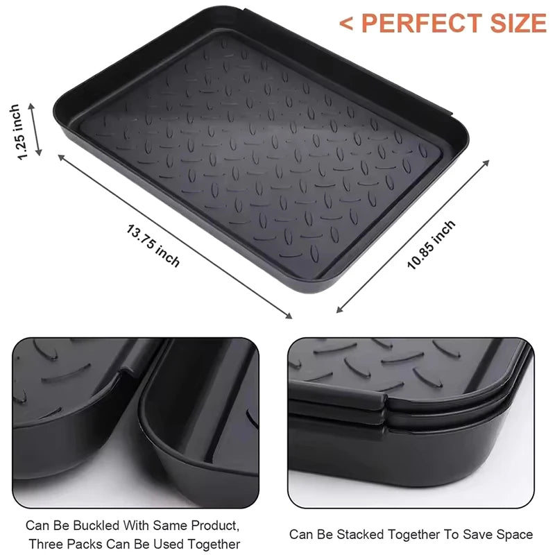 CM1 2 Boot Tray Heavy Duty Shoe Mat Trays Car Shoes Storage Dog Cat
