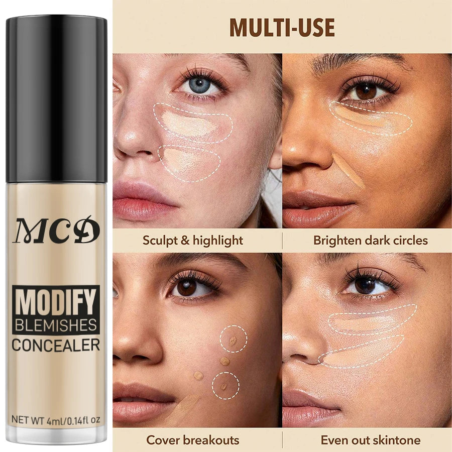 8 Colors Liquid Foundation Effective Concealer Waterproof Profession