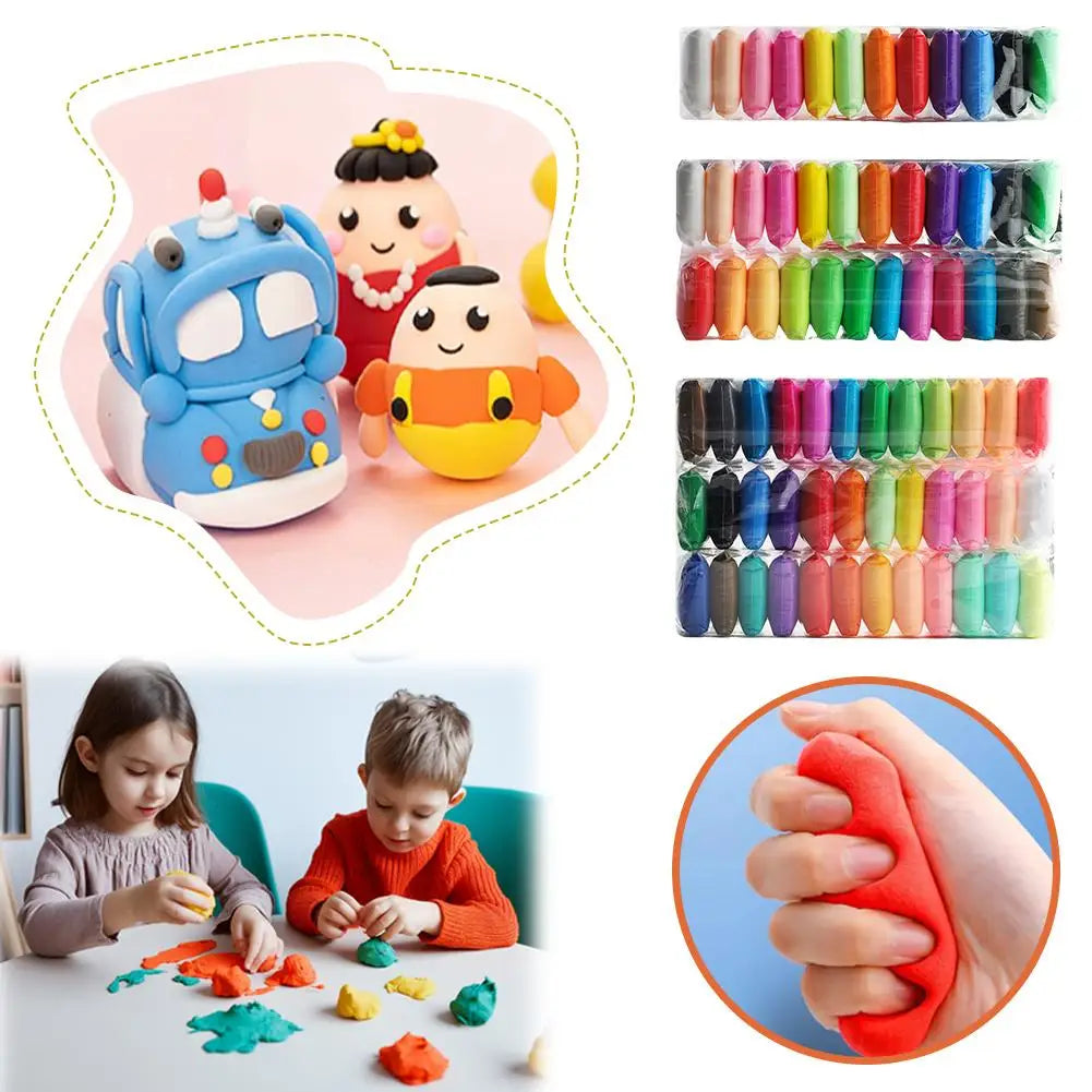 Magic Air Dry Clay Non-toxic Modeling Toy Kids Toddlers Vibrant