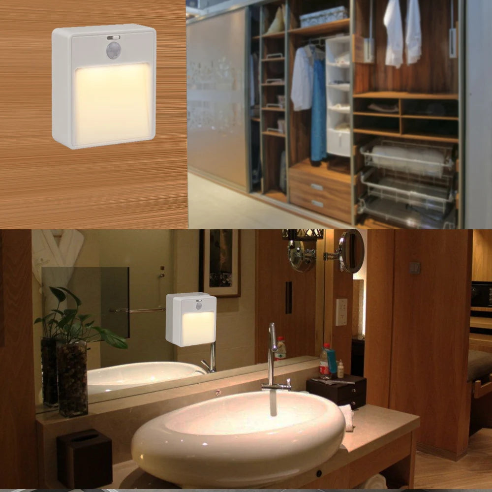 Energy Saving LED Night Light PIR Motion Sensor Cabinet Wall Lamp for Closet Bedroom Lighting Zpaxo