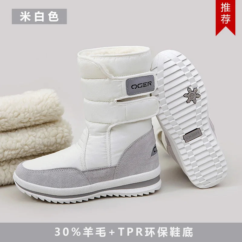 Women Snow Boots Space Deer Waterproof Dropshipping Fur Casual Ladies Zpaxo