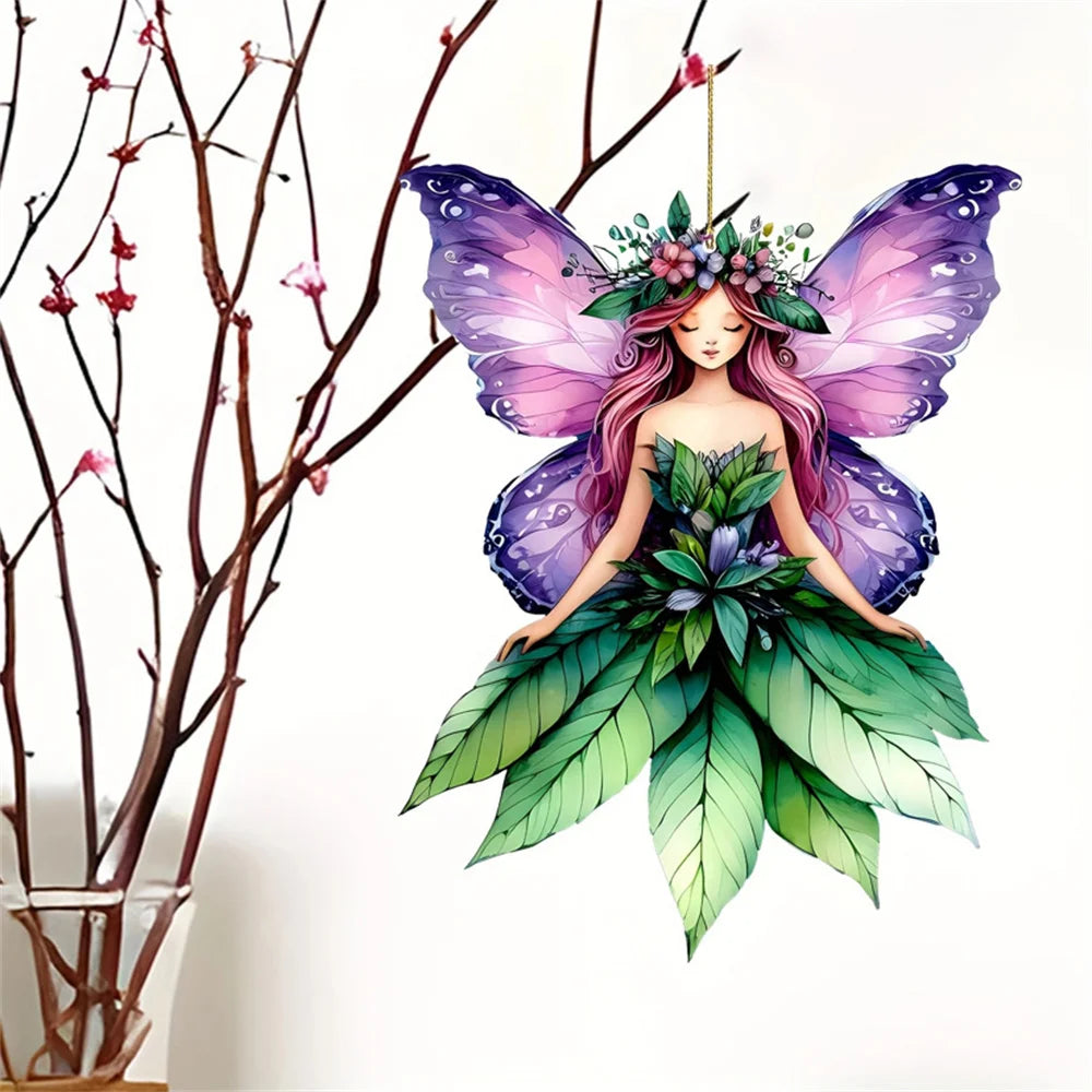 Acrylic Fairy Elf Pendant – Car, Bag & Home Charm Decor