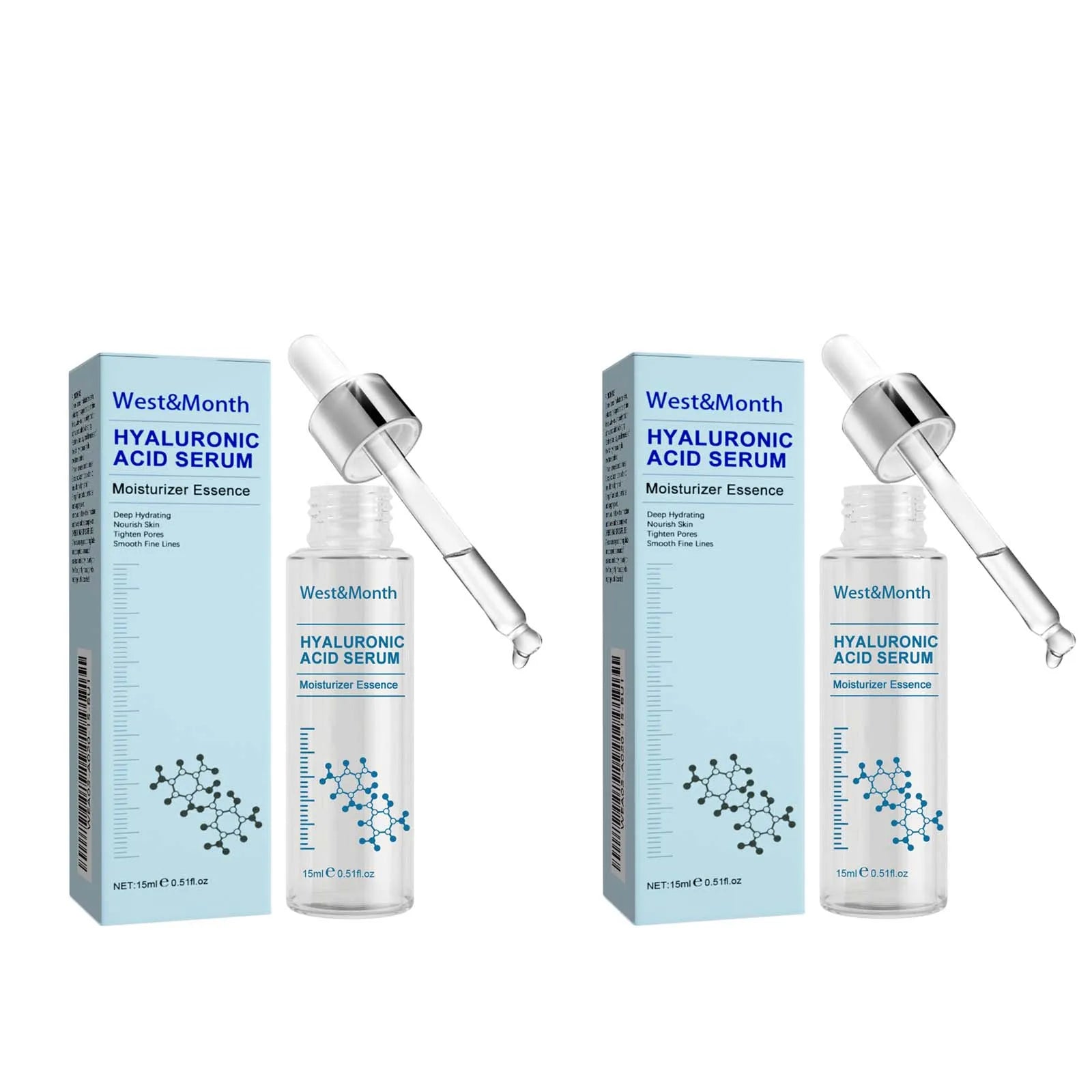 Hyaluronic Acid Facial Serum – Anti-Aging & Deep Moisturizing Facial Serum Zpaxo 2 x 15ml Boxed