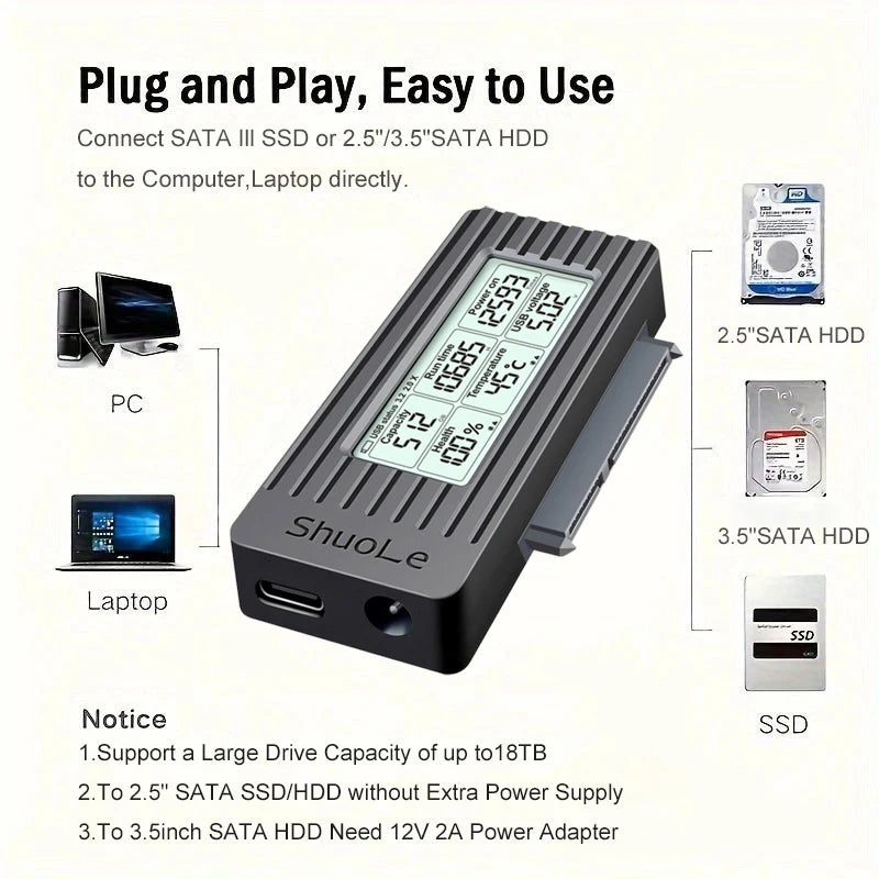 USB to SATA Adapter Converter Cable USB 3.2 3.0 to SATA Converter for 2.5 Inch SSD HDD Hard Drive External adaptador Accessories Zpaxo