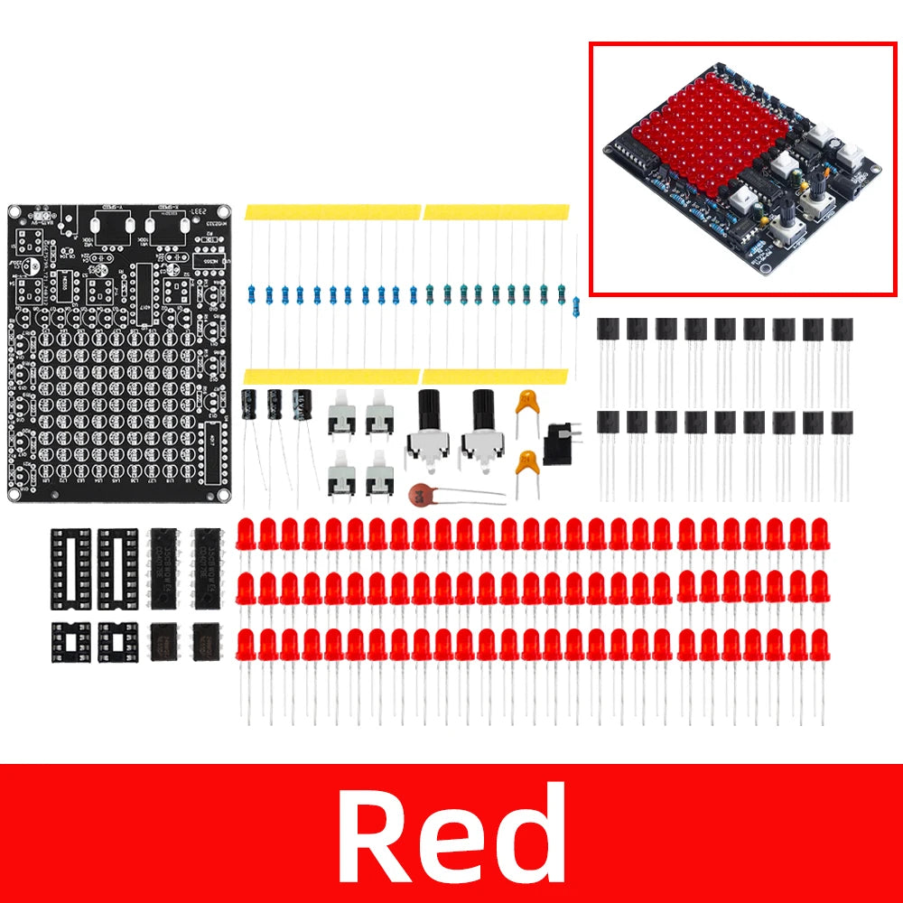 DIY LED Chasing Lights Electronic Kit DC5-9V LED Tracking Light Game Kit Project Practice Training Spot USB Power Supply DIY Kit Zpaxo red