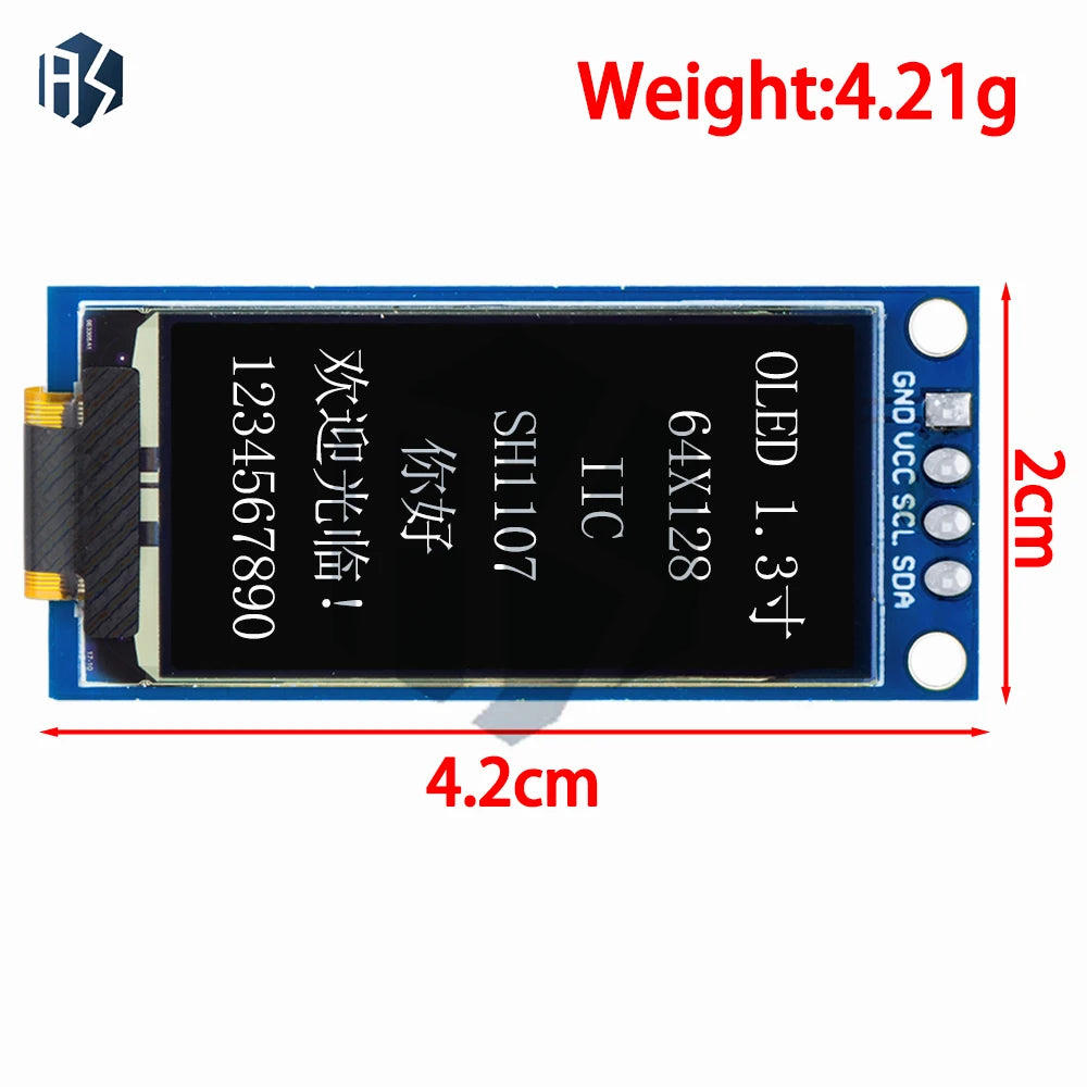 Multi-Size 64×128 OLED Vertical Display Module (0.96/1.3/1.54 Inch) – 4PIN, SH1107/SSD1312/SSD1317 Driven Zpaxo