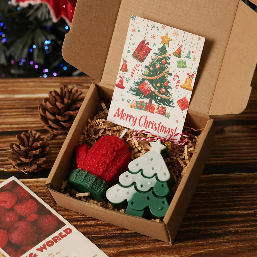 Christmas Tree & Gingerbread Scented Candle Gift Set | Soy Wax