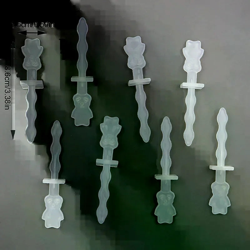 Reusable Ice Cream Sticks Silicone Sticks Creamsicle Cakesicle Cake Candy Sticks Ice Lollies Ice Ball Molds 6Pcs Zpaxo