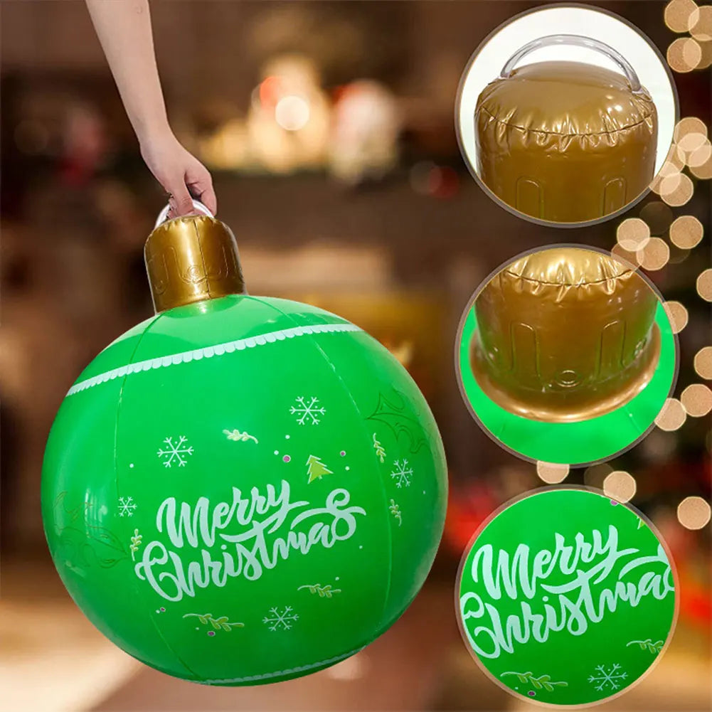 23 6 Inflatable Christmas Balls Lights Outdoor Decorations PVC Giant