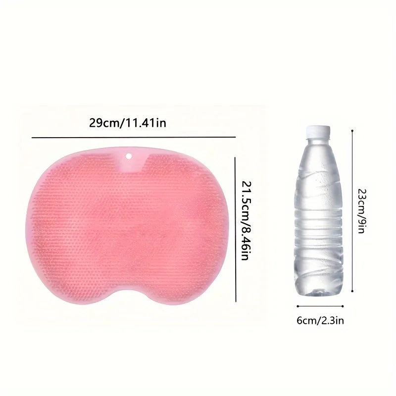 Silicone Bath Massage Pad Wall Mounted Back Scrubber Foot Massager