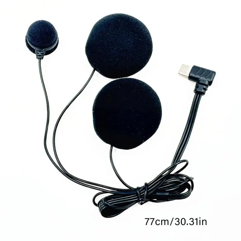 USB Type C Helmet Headset Microphone Compatibles Full Face Helmets Includes Noise Cancelling and Adjustable Boom Zpaxo
