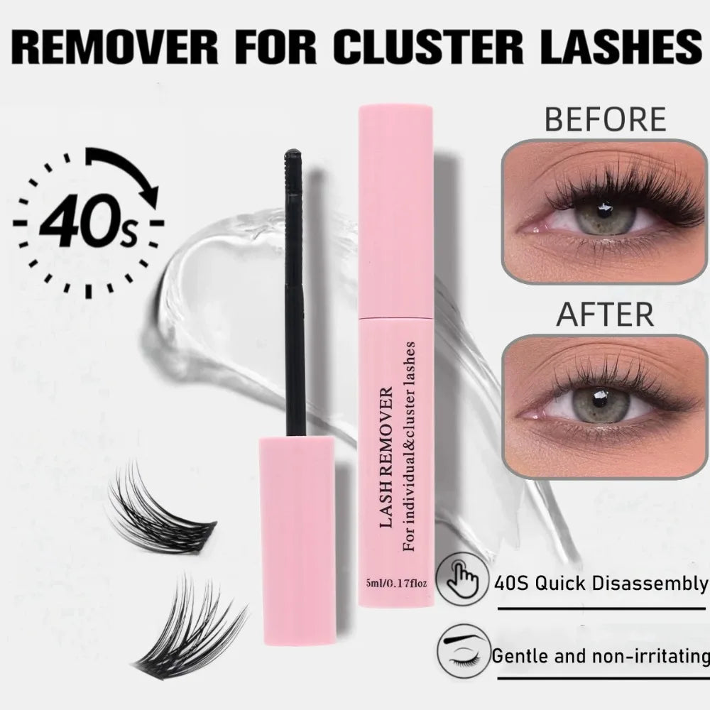 Non-Irritating Eyelash Glue Remover Gentle Eye Makeup Dissolver for Fake Eyelashes Mascara Quick Removal Gel Hypoallergenic Zpaxo