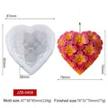 Heart Moon Spherical Flower Silicone Candle Mold 3D Floral Geometric Aroma Soap Gypsum Plaster Craft Ornament Mold Home Decor Zpaxo Heart