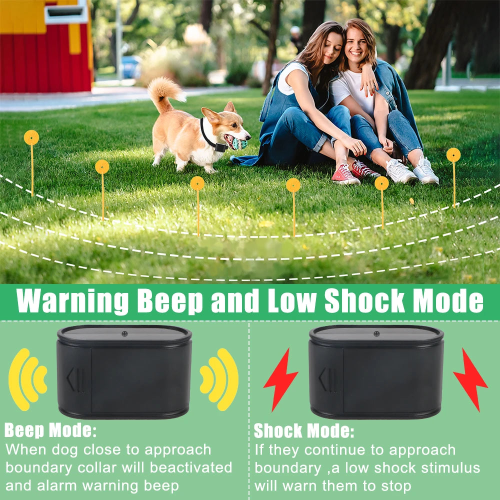 Electric Dog Fence Electronic Pet System Containment Sound Shocked