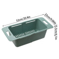Over Sink Retractable Colander Strainer Basket Wash Vegetables Fruits