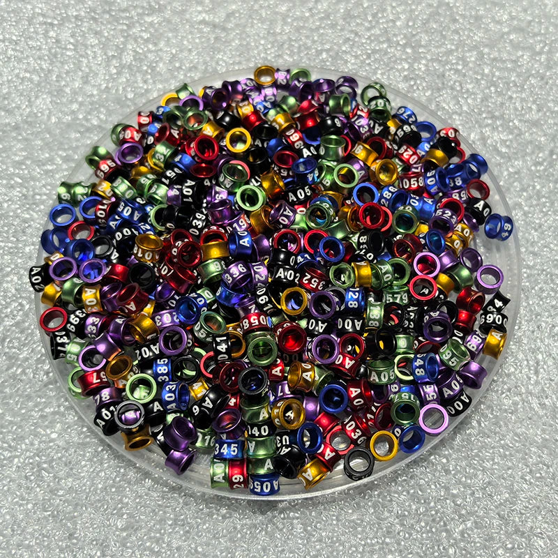 Digital Bird Foot Rings Inner Diameter 4 7 5 6 Aluminum Pigeon Parrot