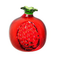 Glass Artificial Fruit Figurine – Decorative Desk Statue & Gift Glass Fruit Figurine Zpaxo Pomegranate