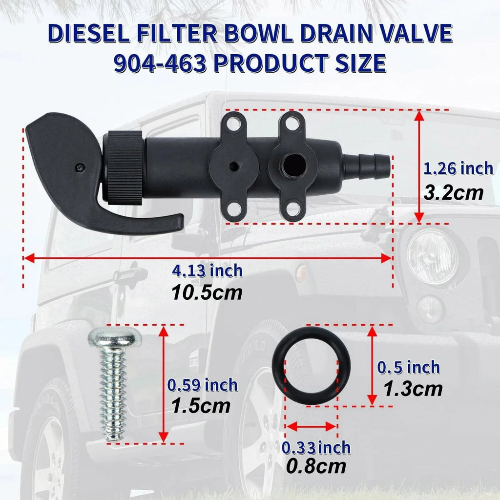 904-463 Fuel Filter Bowl Drain Valve Replacement Repair Parts Dodge