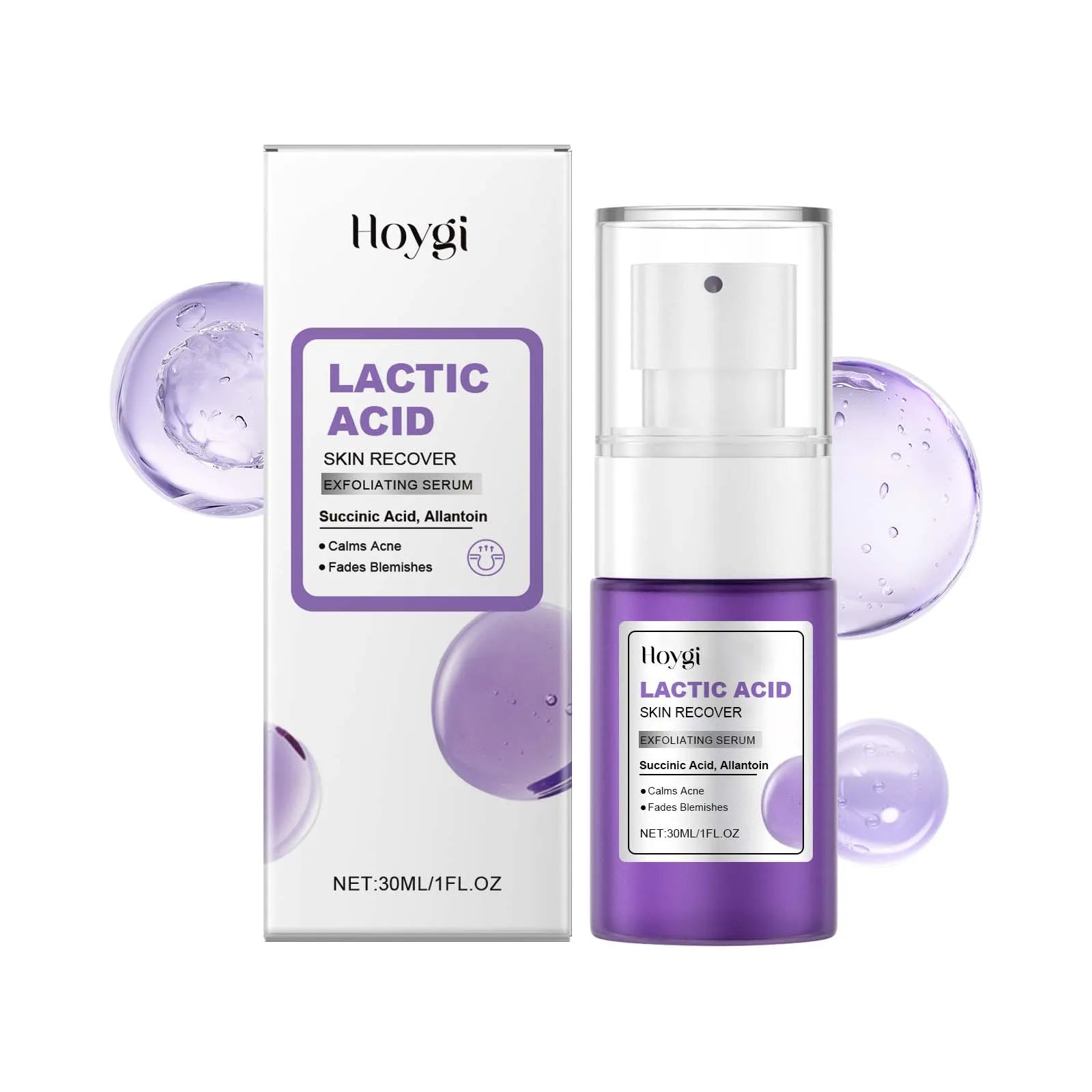 Exfoliating Serum Anti Acne Reliece Dryness Shrink Pores Remove Dead Skin Brightening Lactic Acid Serum Nourishing Face Essence Zpaxo 30ml boxed