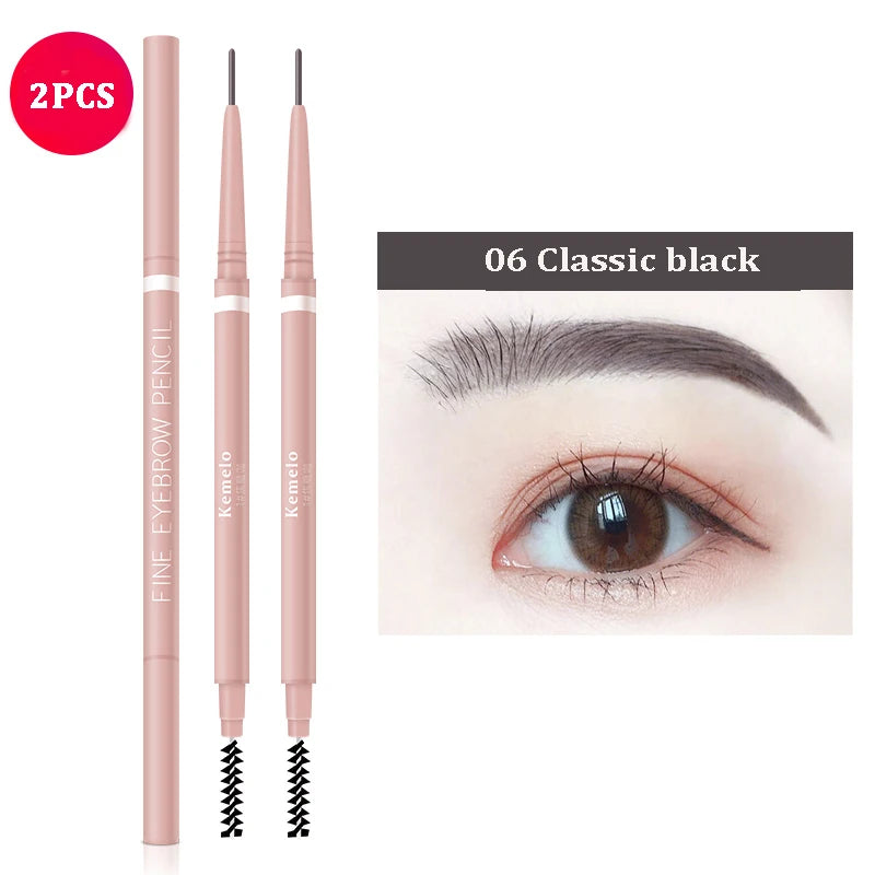 Ultra Fine Double-ended Eyebrow Pencil Waterproof Long Lasting