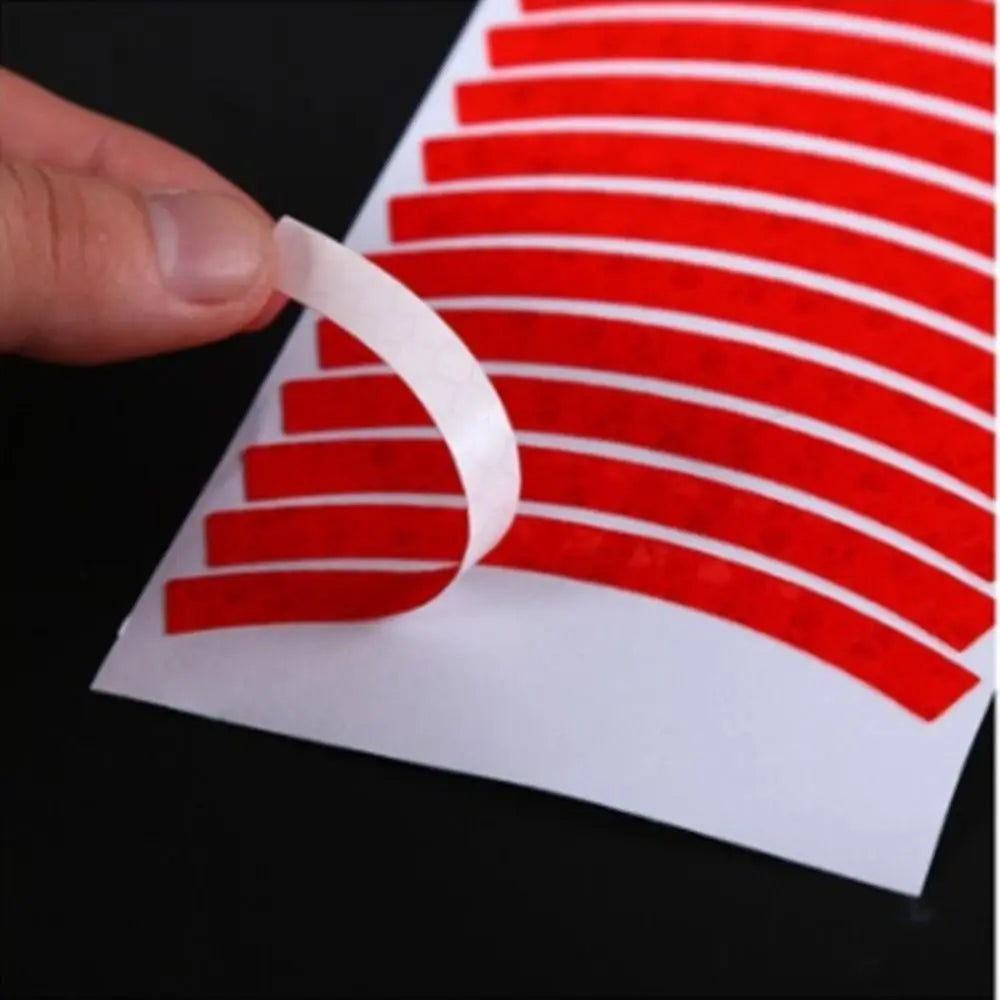 Decorative Strips Car Hub Reflective Sticker Motorcycle Wheel Sticker Safety Warning Sticker Tire Rim Reflective Stripes Zpaxo