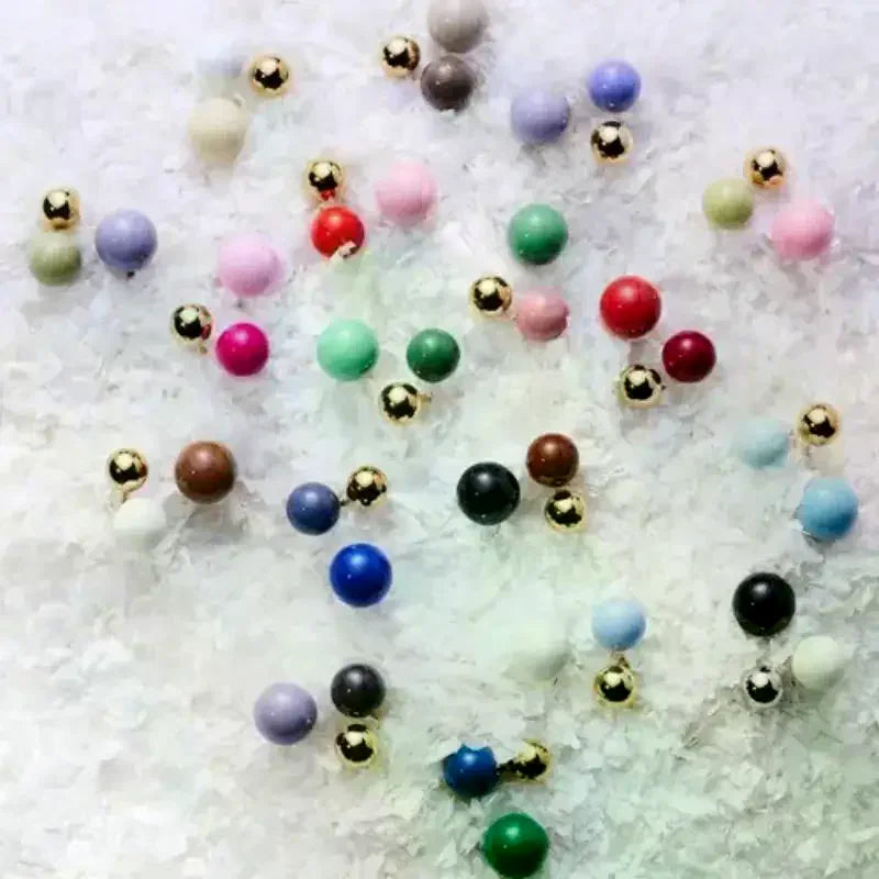 Fashionable Candy Spherical Enamel Droplet Ball Ring Adjustable Open Zpaxo