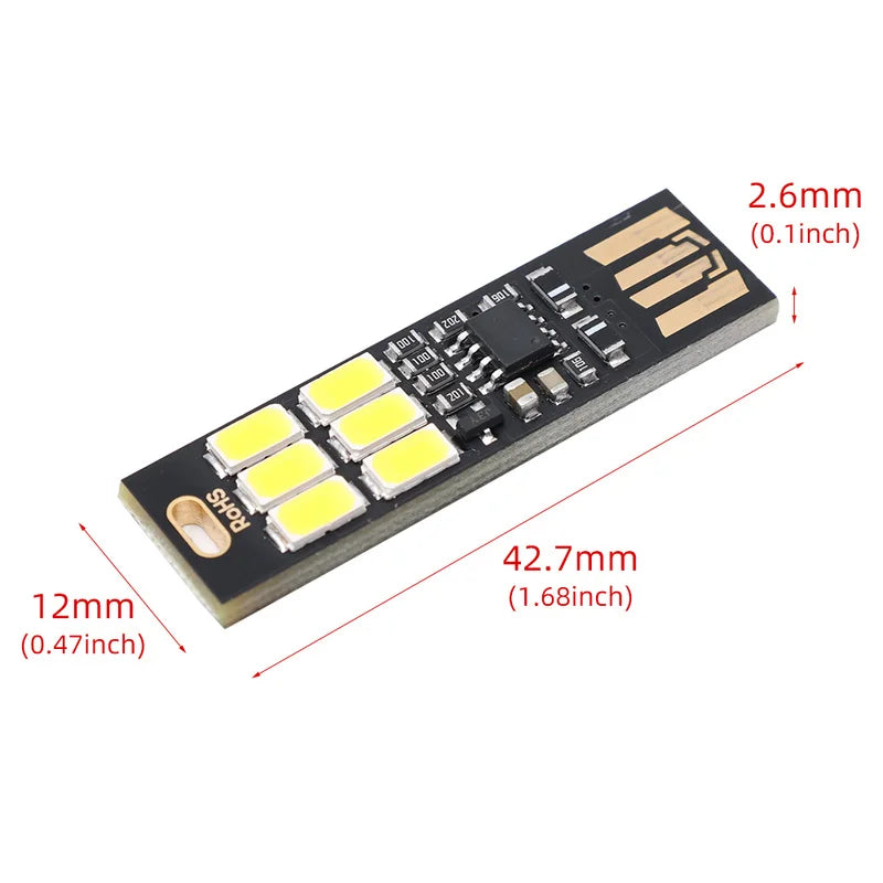 POCKETMAN USB Card Light – 6 LED Pocket Keychain Night Light